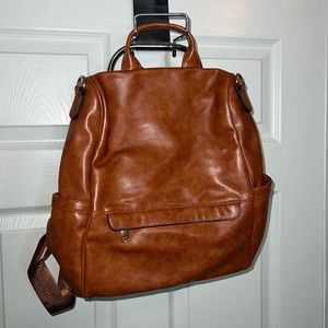 Faux Leather Backpack